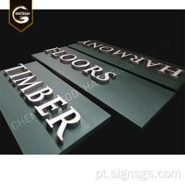 Letras LED com iluminação frontal para decoração de parede